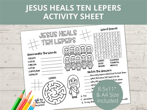 Jesus Heals Leper Coloring Page [2025]