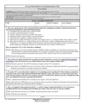 Air Force Fsq 2021 - Fill and Sign Printable Template Online