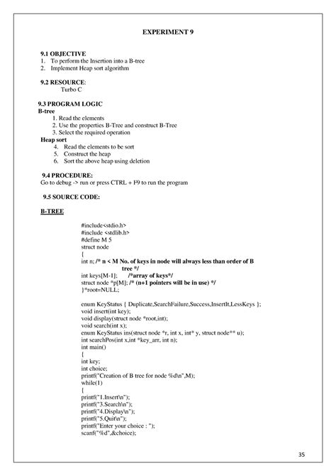 selection and insertion sort - EXPERIMENT 9 9 OBJECTIVE To perform the ...