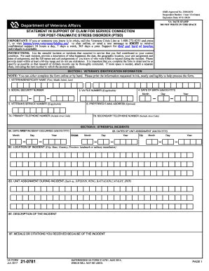 2014 Form VA 21-0781 - Fill Out, Sign & Share Online | pdfFiller