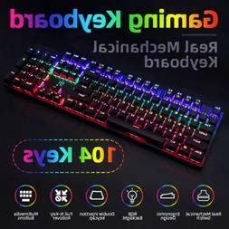 Rgb Backlit Wired Mechanical Gaming Keyboard With Blue Switches ...