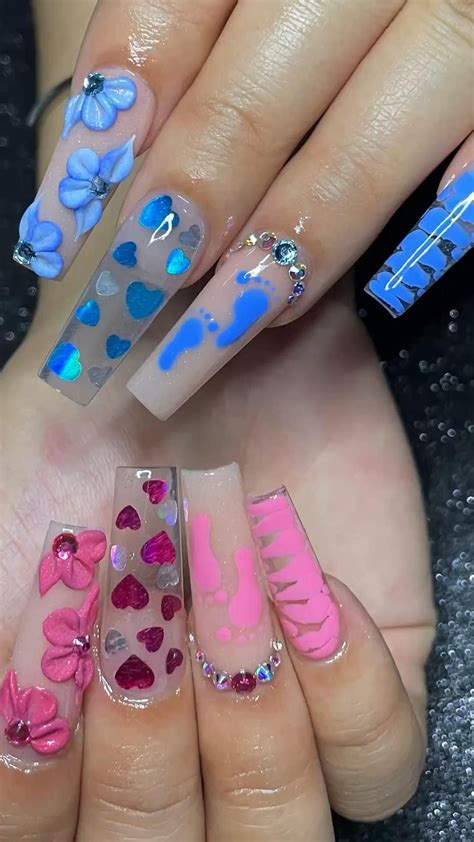 Gender reveal nails – Artofit