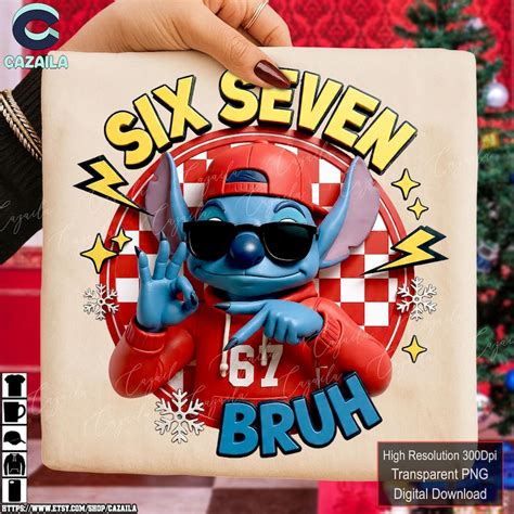 Buy Six Seven Bruh Funny Meme Christmas Hands PNG, 3D Blue Monster ...