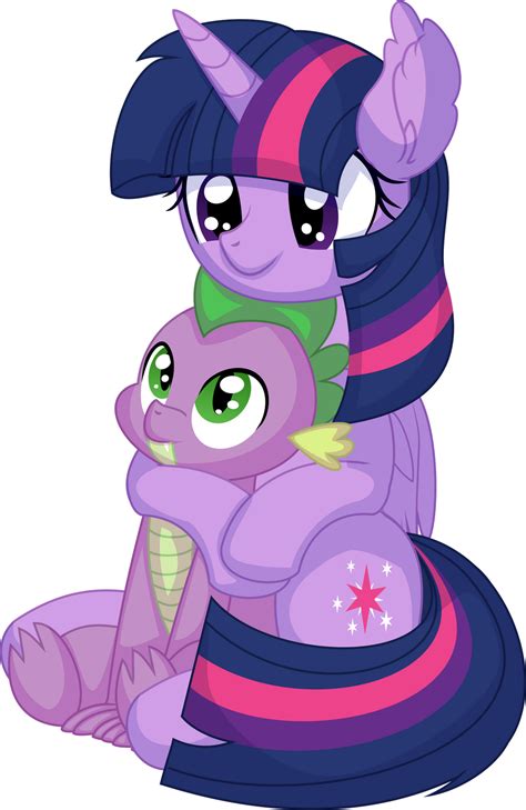 Twilight Sparkle and Spike - Motherly Hug by CyanLightning on DeviantArt