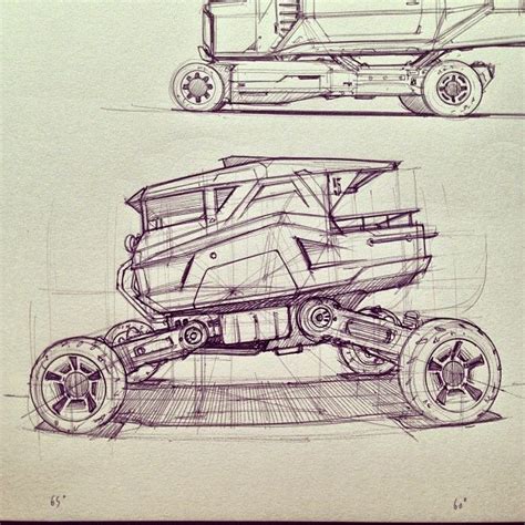 Sci-fi RV off roader. | Industrial design sketch, Drawings, Sketches