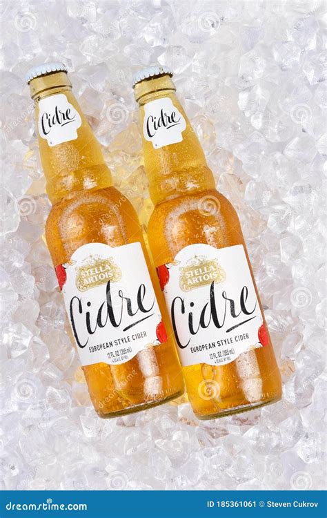 IRVINE, CALIFORNIA - 2 JUNE 2020: Two Bottle of Stella Artois Cider, European Style Hard Apple ...