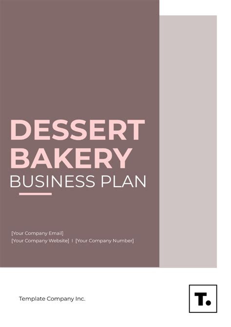 Free Dessert Bakery Business Plan Template to Edit Online