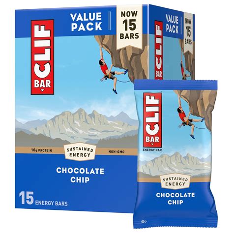 Amazon.com : CLIF BAR - Chocolate Chip - Made with Organic Oats ...