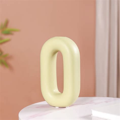 Donut Oval Vase Light Green Online - Premium Vase | Nestasia