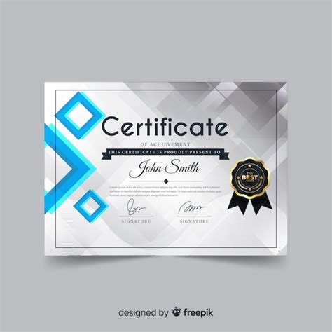 Abstract certificate template concept | Free Vector
