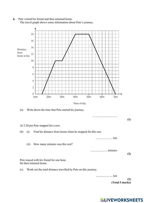 Image result for Distance Time Graph Worksheet PDF
