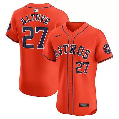 Men's Nike Jose Altuve Orange Houston Astros Alternate Elite Player Jersey