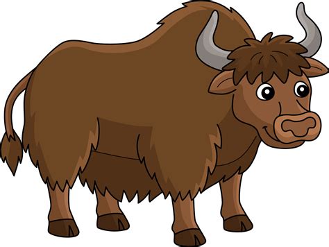 Yak Animal Cartoon Colored Clipart Illustration 10993589 Vector Art at Vecteezy
