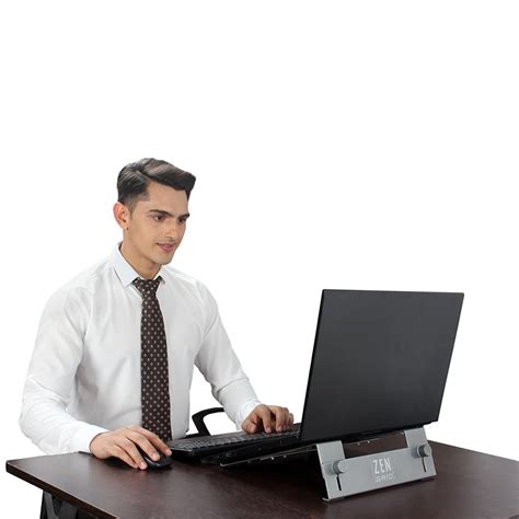 WorkStore Fitizen Grid-3 laptop stand, Aluminium