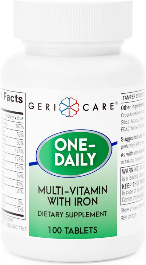 Amazon.com: Major Tab-A-Vite with Iron Tablets - 100 Count (3 Pack) : Health & Household
