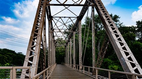 Download wallpaper 2560x1440 bridge, construction, metal, trees ...