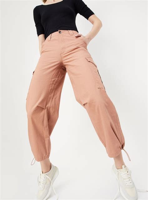 Buy Women Solid Parachute Pants Online at just Rs. 1299.0 ...
