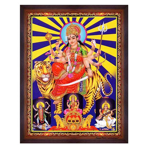 Pavan Photo Laminations Durga Maa Mata Sherawali Saraswati Lakshmi Wall ...