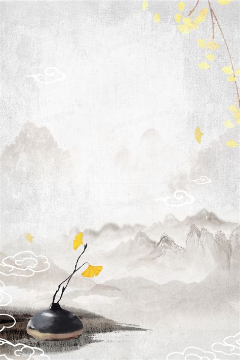中国风画卷山水水墨画意境创意中国风背景背景图片素材免费下载_熊猫办公