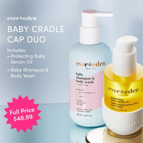 Evereden Baby Cradle Cap Care Bundle: Clean & Vegan Shampoo, Body Wash ...