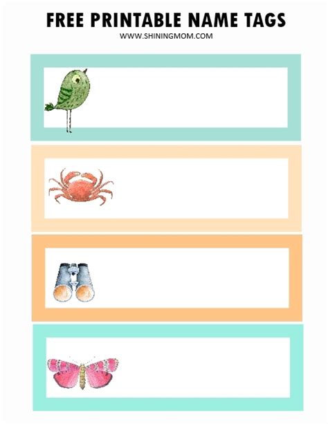 Printable Name Tags Free Kids