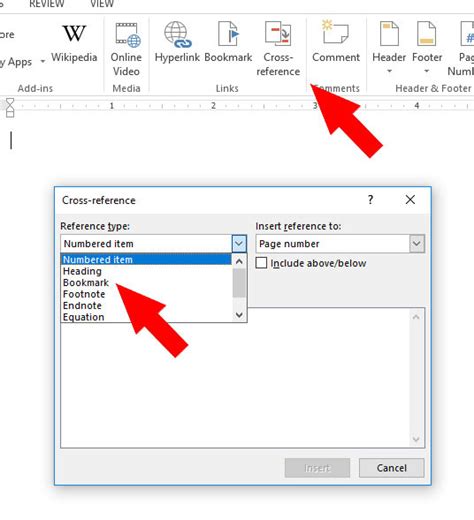 Rezultat imagine pentru Add Cross Reference in Word
