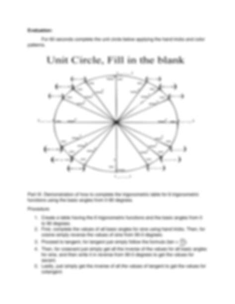 Image result for Unit Circle Hand