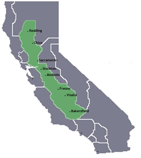 Central Valley California Map
