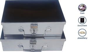 GINOSET Stainless Steel Storage Boxes / Cash Peti / Pooja Peti ...