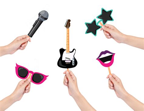 Buy Rockstar Theme Birthday Party Photo Props Kit | Party Supplies ...