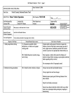 Job Hazard Analysis Form - Fill Out, Sign & Share Online | pdfFiller