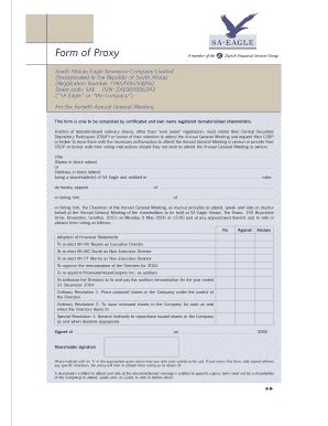 Fillable Online zurich insurance group agm proxy form 2013 Fax Email ...