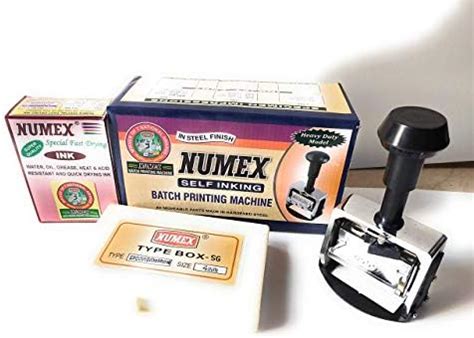 Numex- Batch Coder - SG 555 | Size 55x30 mm | Letter Size 4mm : Amazon ...