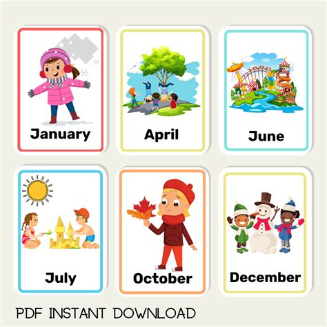Months Of The Year By : Free Printable Months Of The Year Charts - ABSHE