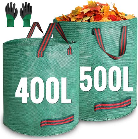 Heavy Duty Garden Waste Bags with Handles, Large Garden Bags Reusable ...