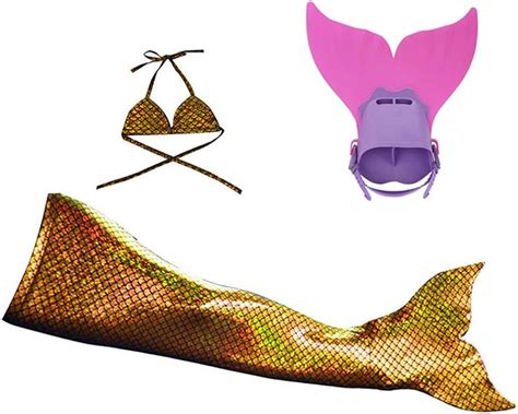 Mermaid Tail Bikini top Monofin Sparkle Scale | Ubuy India