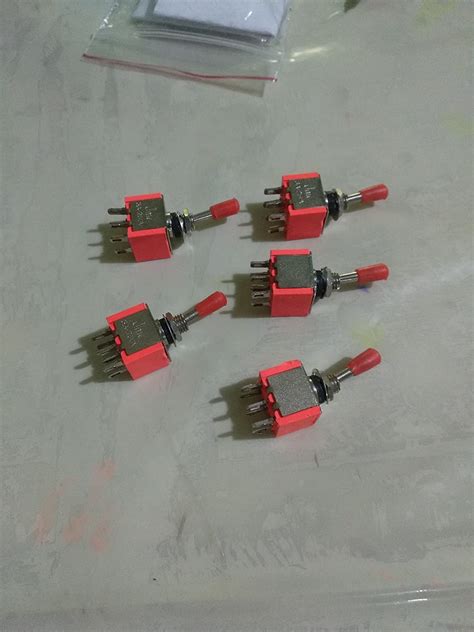 INSIGNIA LABS -5Pcs DPDT on-Off 6 Pin 2 Way Toggle Switch 3A/5A AC 250V ...