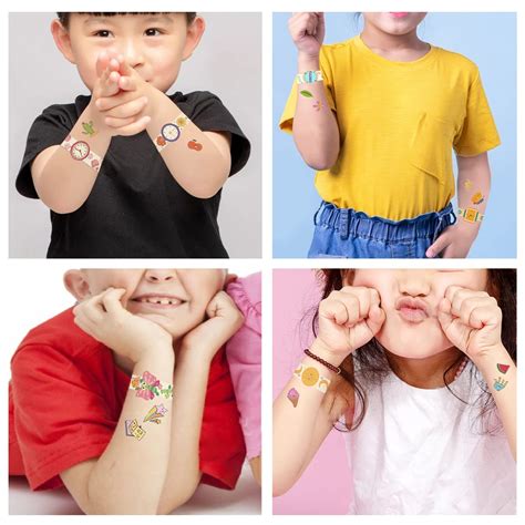 Buy 20 Pieces Luminous Watch Kids Temporary Tattoos, TOUNALKER Cute ...