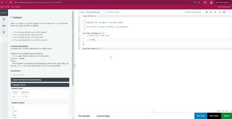 FizzBuzz HackerRank Solution 的图像结果