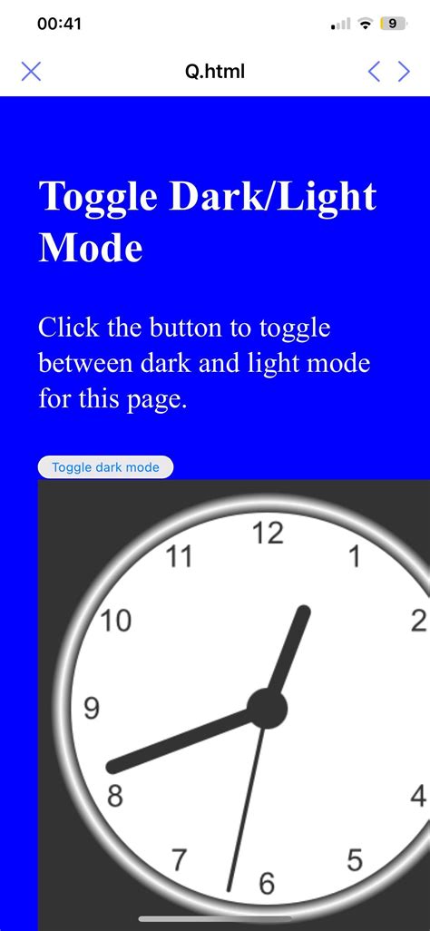 JavaScript Clock 的图像结果