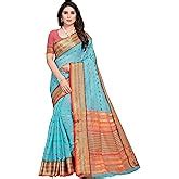 Sidhidata Women's Kota Doria Pure Cotton Saree With Unstitched Blouse ...