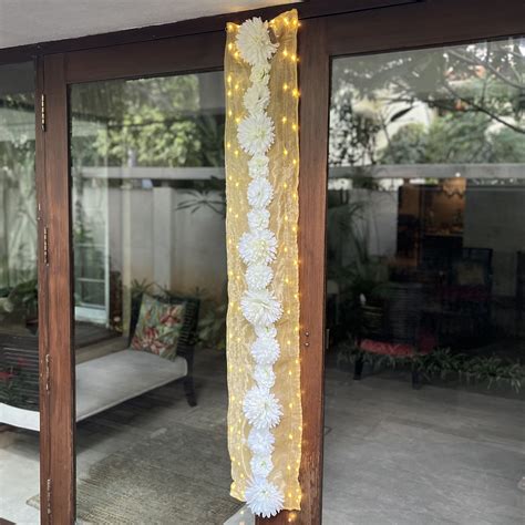 Floral Runner with Organza Fabric and Fairy Lights – Floral Art by ...