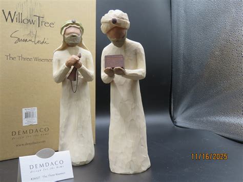 WILLOW TREE 3 WISE MEN, SCULPTED HAND-PAINTED FIGURES 3-PC SET ORIG BOX ...