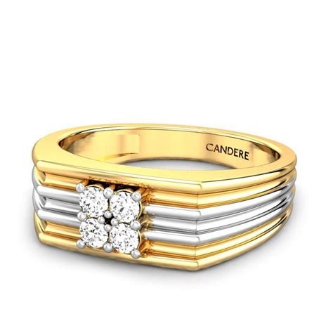 Buy Candere by Kalyan Jewellers 18KT Yellow Gold and Diamond Ring for ...