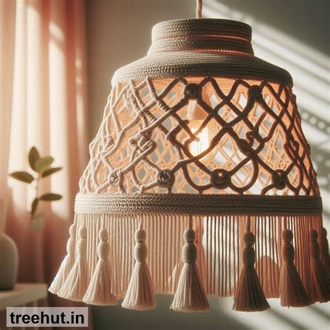 Macramé Lampshades patterns and how to make them, Macramé Ideas