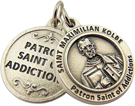 St Maximilian Kolbe Medal Patron Saint of Addictions Catholic Pendant ...