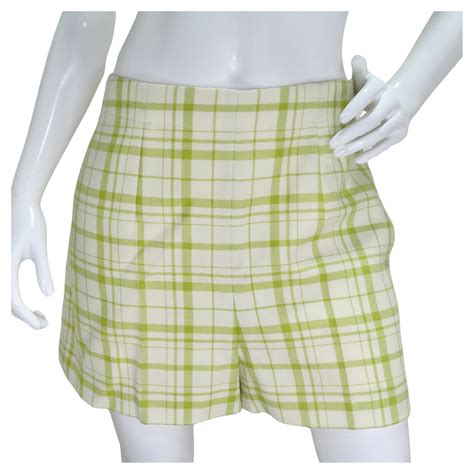 Christian Dior Plaid Wool Shorts For Sale at 1stDibs
