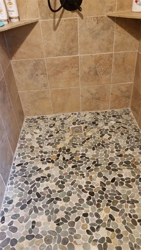 How To Tile A Shower Floor With Rocks at Veronica Green blog