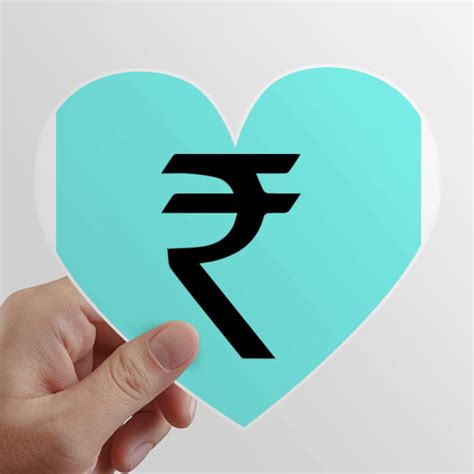 N/A Currency Symbol Rs Re INR Heart Vinyl Sticker Bicycle Bottle Decal ...