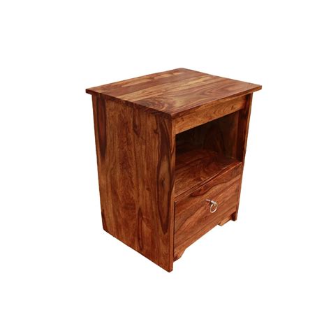 Karni Kripa Furniture Sheesham Wood Bedside Table with 1 Drawer for ...